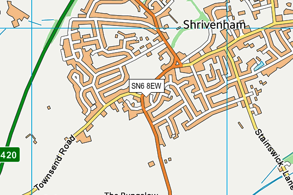 SN6 8EW map - OS VectorMap District (Ordnance Survey)