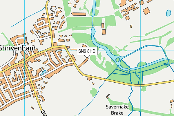 SN6 8HD map - OS VectorMap District (Ordnance Survey)