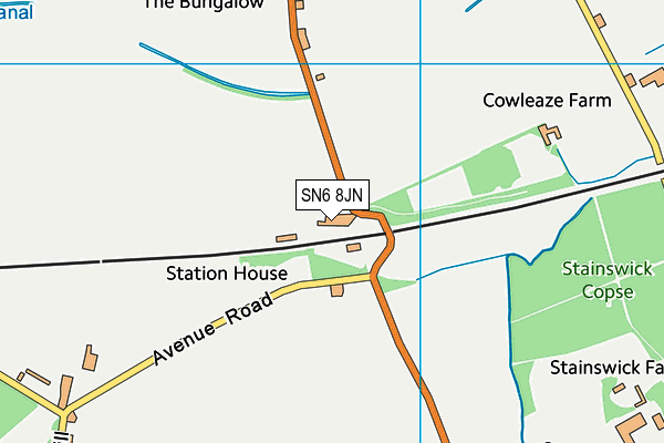 SN6 8JN map - OS VectorMap District (Ordnance Survey)