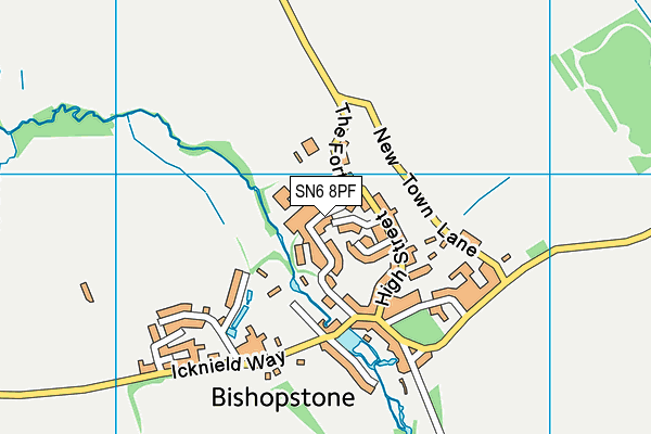 SN6 8PF map - OS VectorMap District (Ordnance Survey)