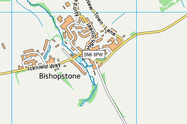 Bishopstone Church of England Primary School map (SN6 8PW) - OS VectorMap District (Ordnance Survey)