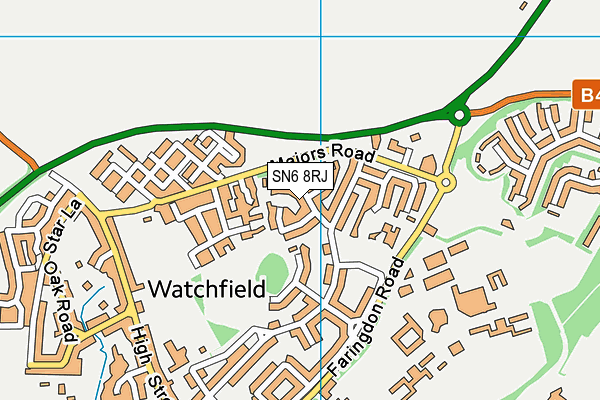 SN6 8RJ map - OS VectorMap District (Ordnance Survey)