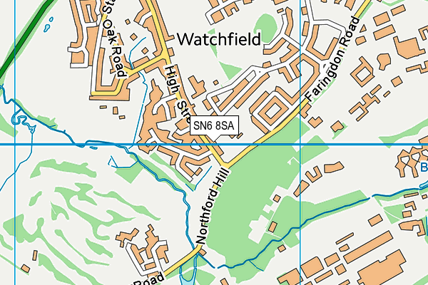 SN6 8SA map - OS VectorMap District (Ordnance Survey)