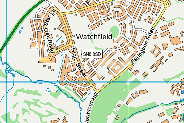 Watchfield Primary School map (SN6 8SD) - OS VectorMap District (Ordnance Survey)