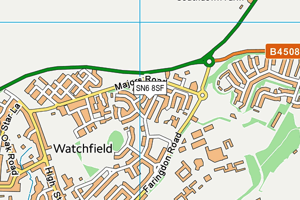 SN6 8SF map - OS VectorMap District (Ordnance Survey)