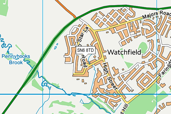 SN6 8TD map - OS VectorMap District (Ordnance Survey)