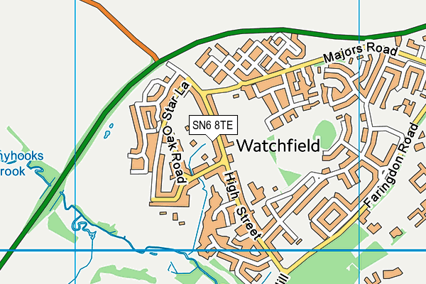 SN6 8TE map - OS VectorMap District (Ordnance Survey)