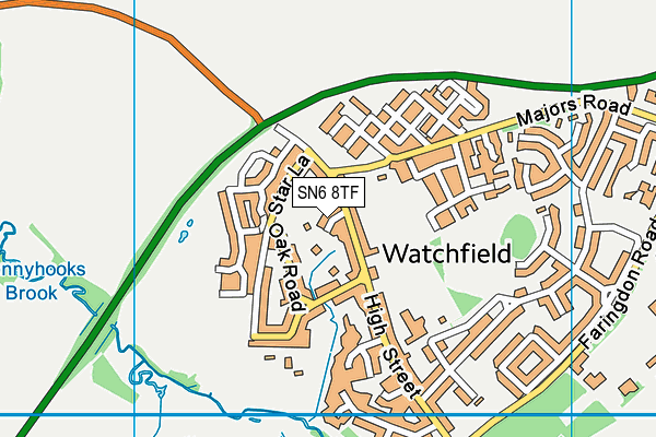 SN6 8TF map - OS VectorMap District (Ordnance Survey)