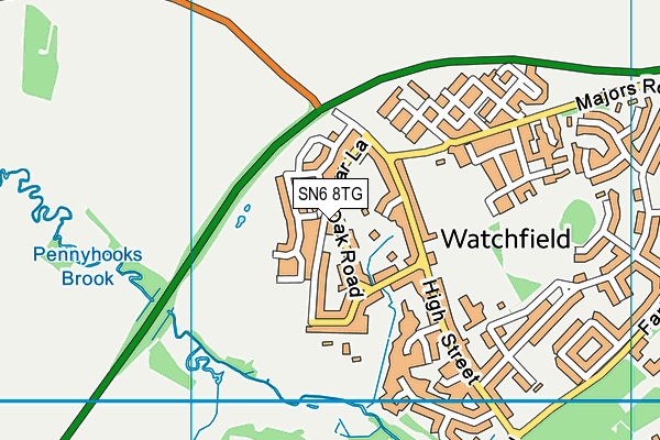 SN6 8TG map - OS VectorMap District (Ordnance Survey)