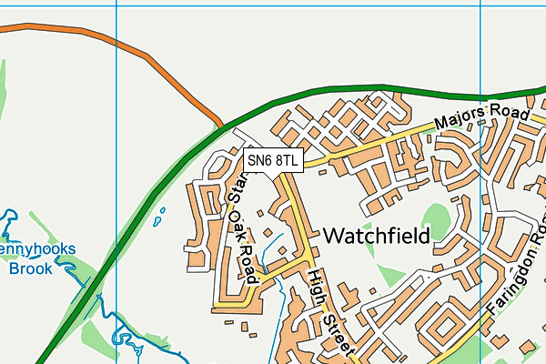 SN6 8TL map - OS VectorMap District (Ordnance Survey)