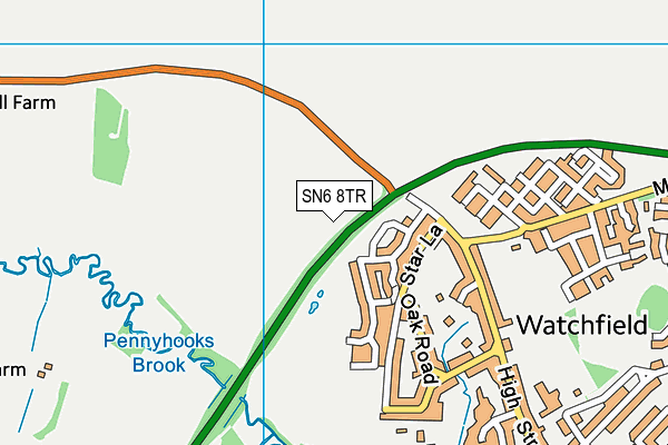 SN6 8TR map - OS VectorMap District (Ordnance Survey)
