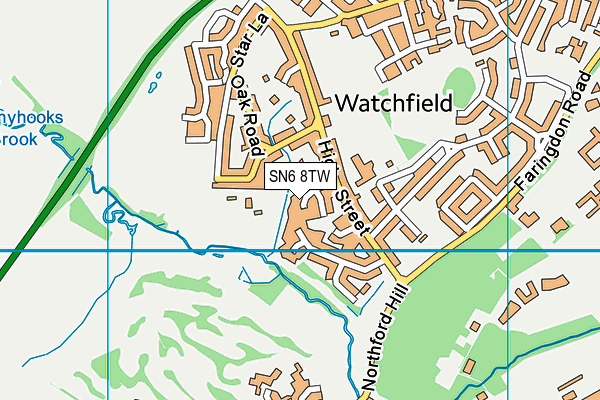 SN6 8TW map - OS VectorMap District (Ordnance Survey)
