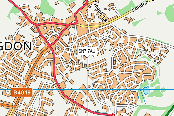 SN7 7AU map - OS VectorMap District (Ordnance Survey)