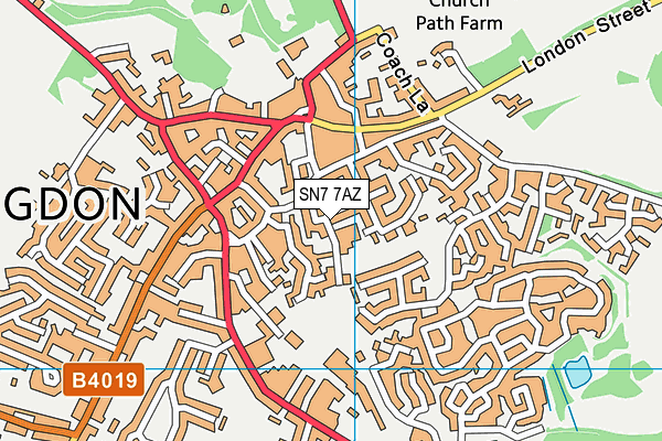 Faringdon & District Cricket Club (Closed) map (SN7 7AZ) - OS VectorMap District (Ordnance Survey)