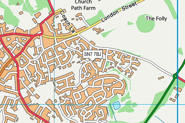 SN7 7BJ map - OS VectorMap District (Ordnance Survey)