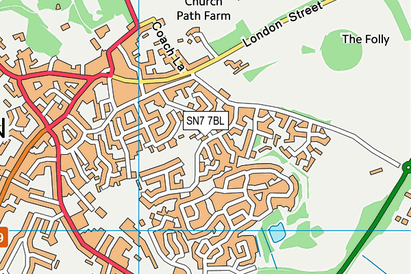 SN7 7BL map - OS VectorMap District (Ordnance Survey)