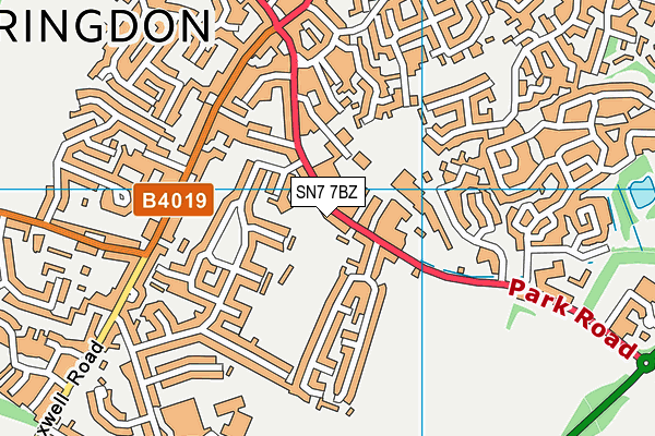 SN7 7BZ map - OS VectorMap District (Ordnance Survey)