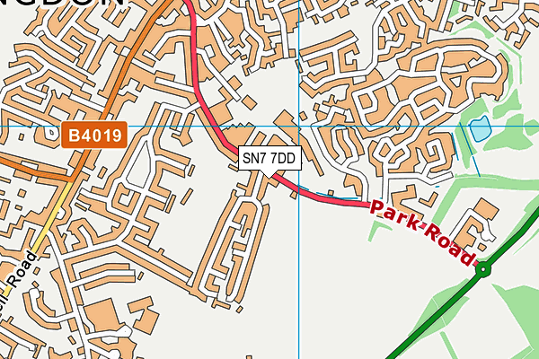 SN7 7DD map - OS VectorMap District (Ordnance Survey)