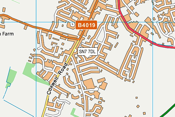 SN7 7DL map - OS VectorMap District (Ordnance Survey)