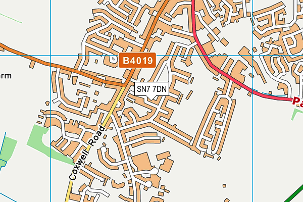 SN7 7DN map - OS VectorMap District (Ordnance Survey)