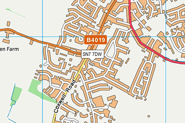 SN7 7DW map - OS VectorMap District (Ordnance Survey)
