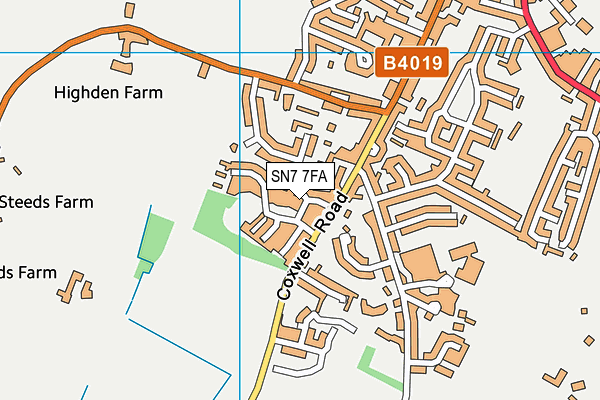 SN7 7FA map - OS VectorMap District (Ordnance Survey)
