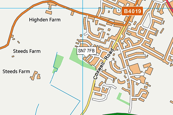 SN7 7FB map - OS VectorMap District (Ordnance Survey)