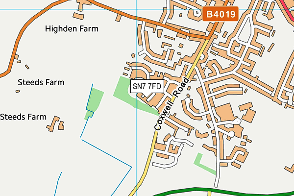 SN7 7FD map - OS VectorMap District (Ordnance Survey)