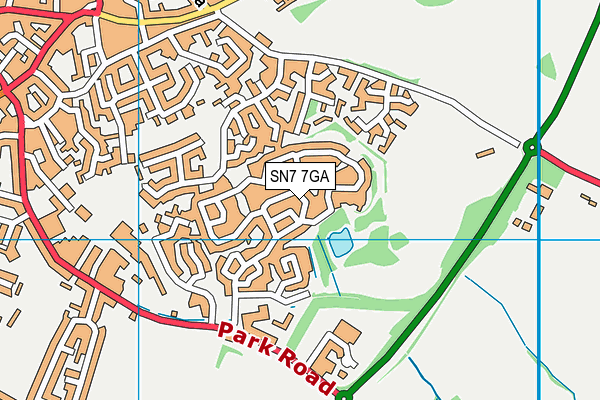 SN7 7GA map - OS VectorMap District (Ordnance Survey)