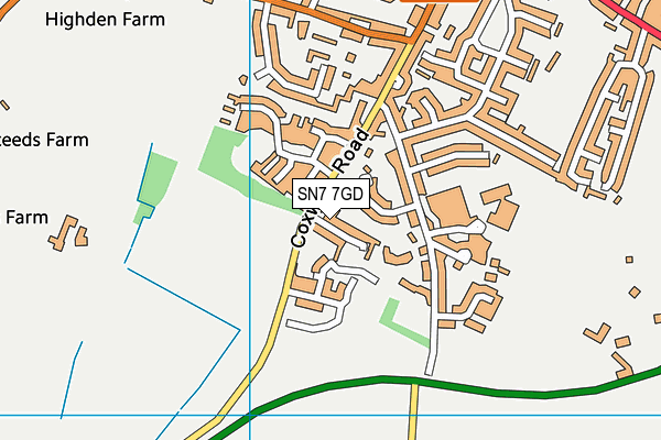 SN7 7GD map - OS VectorMap District (Ordnance Survey)