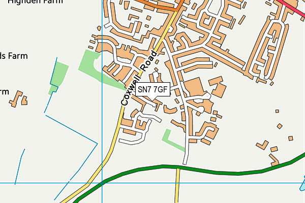 SN7 7GF map - OS VectorMap District (Ordnance Survey)