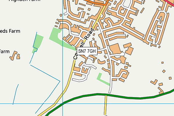 SN7 7GH map - OS VectorMap District (Ordnance Survey)