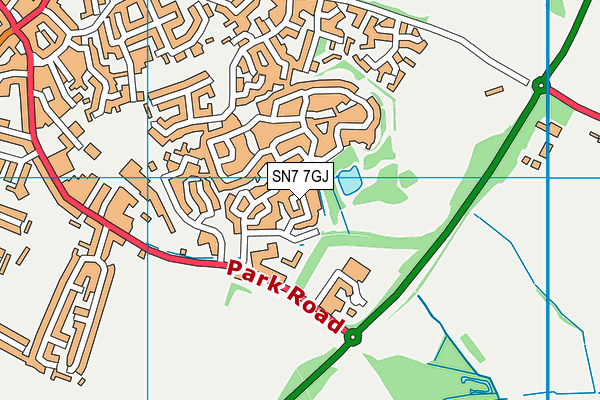 SN7 7GJ map - OS VectorMap District (Ordnance Survey)