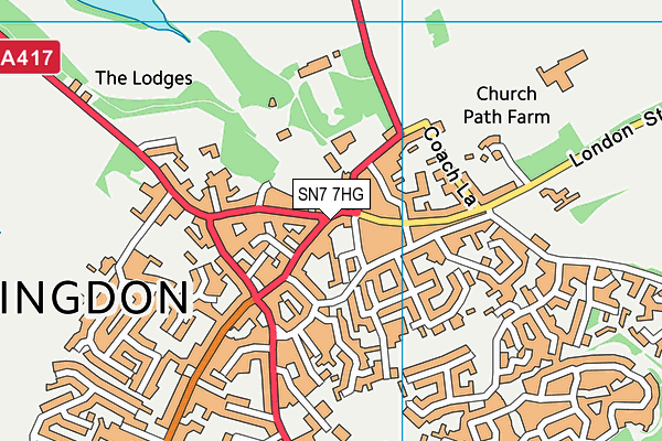 SN7 7HG map - OS VectorMap District (Ordnance Survey)