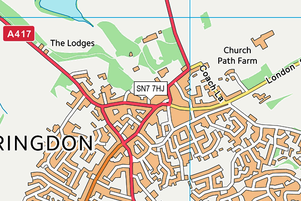 SN7 7HJ map - OS VectorMap District (Ordnance Survey)