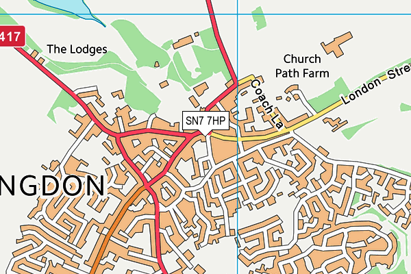 SN7 7HP map - OS VectorMap District (Ordnance Survey)