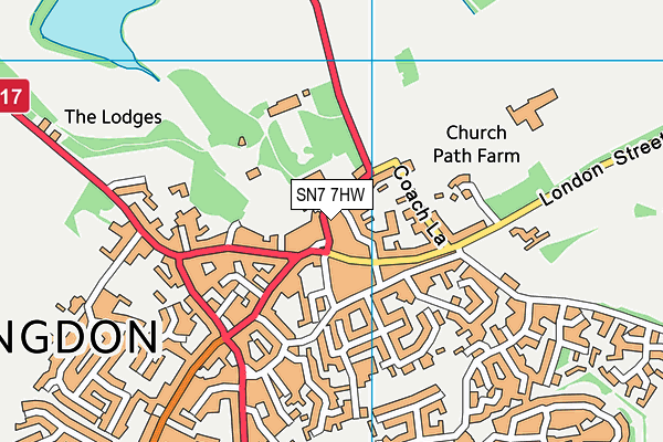 SN7 7HW map - OS VectorMap District (Ordnance Survey)