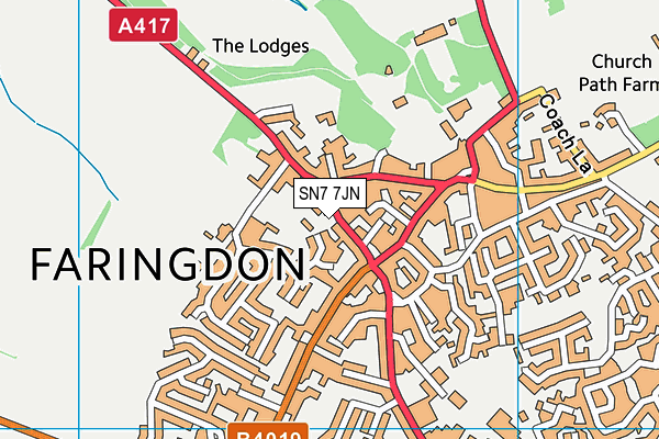 SN7 7JN map - OS VectorMap District (Ordnance Survey)