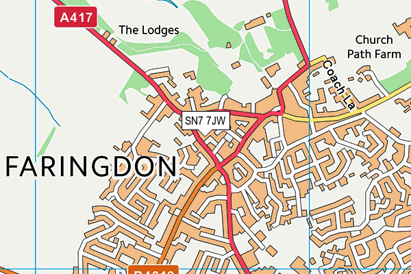 SN7 7JW map - OS VectorMap District (Ordnance Survey)