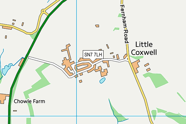 SN7 7LH map - OS VectorMap District (Ordnance Survey)