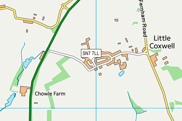 SN7 7LL map - OS VectorMap District (Ordnance Survey)