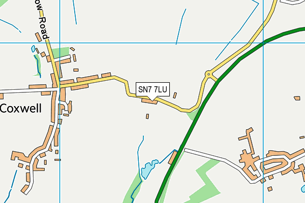 Faringdon Golf Course (Closed) map (SN7 7LU) - OS VectorMap District (Ordnance Survey)