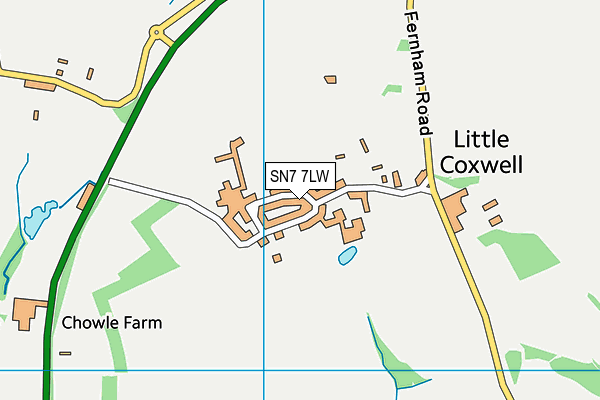 SN7 7LW map - OS VectorMap District (Ordnance Survey)