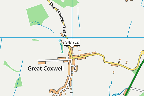 SN7 7LZ map - OS VectorMap District (Ordnance Survey)