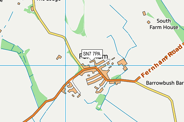 SN7 7PA map - OS VectorMap District (Ordnance Survey)