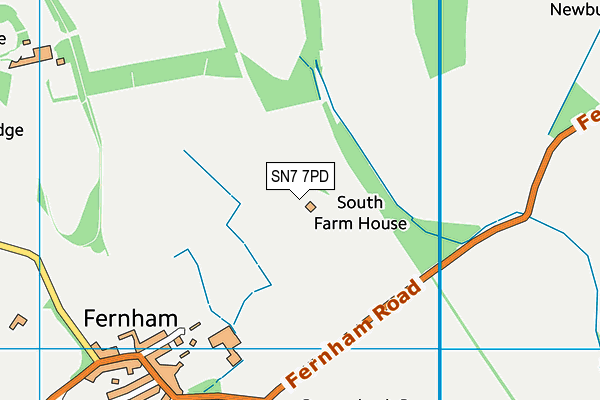 SN7 7PD map - OS VectorMap District (Ordnance Survey)