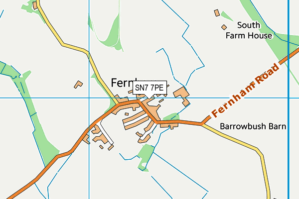 SN7 7PE map - OS VectorMap District (Ordnance Survey)