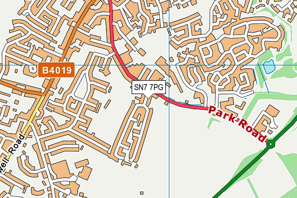 SN7 7PG map - OS VectorMap District (Ordnance Survey)