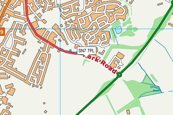 SN7 7PL map - OS VectorMap District (Ordnance Survey)