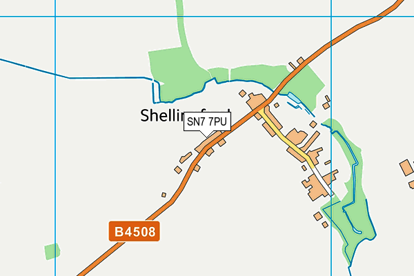 SN7 7PU map - OS VectorMap District (Ordnance Survey)